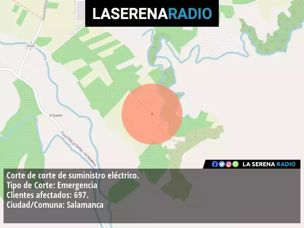 Corte de suministro eléctrico afecta a 697 clientes en Salamanca