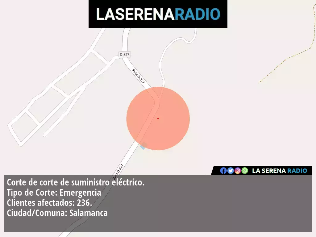 Corte de suministro eléctrico afecta a 236 clientes en Salamanca