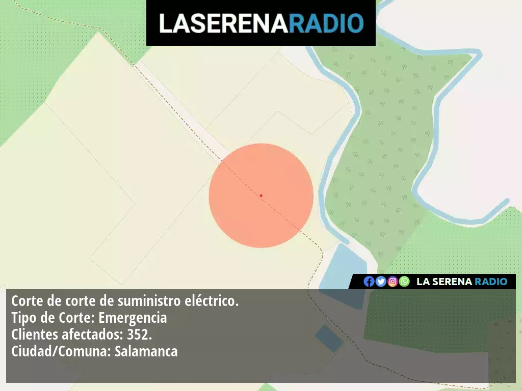 Corte de suministro eléctrico afecta a 352 clientes en Salamanca