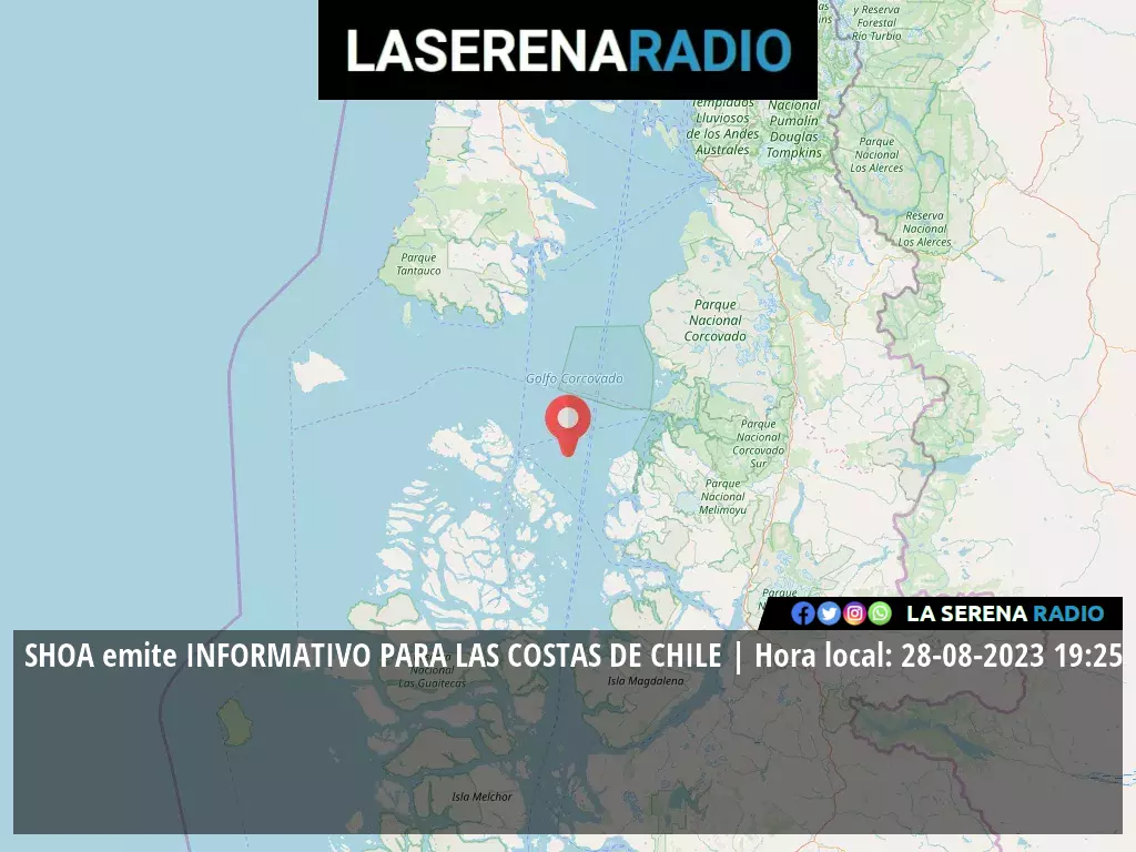 SHOA emite informativo para las costas de Chile