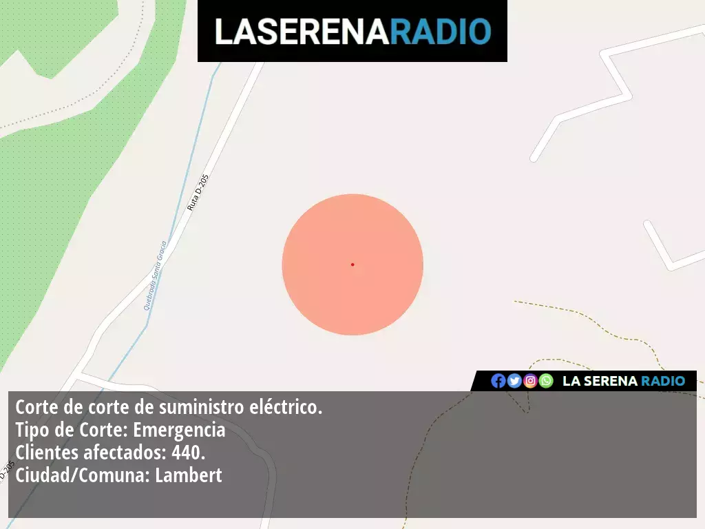 Corte de suministro eléctrico afecta a 440 clientes en Lambert