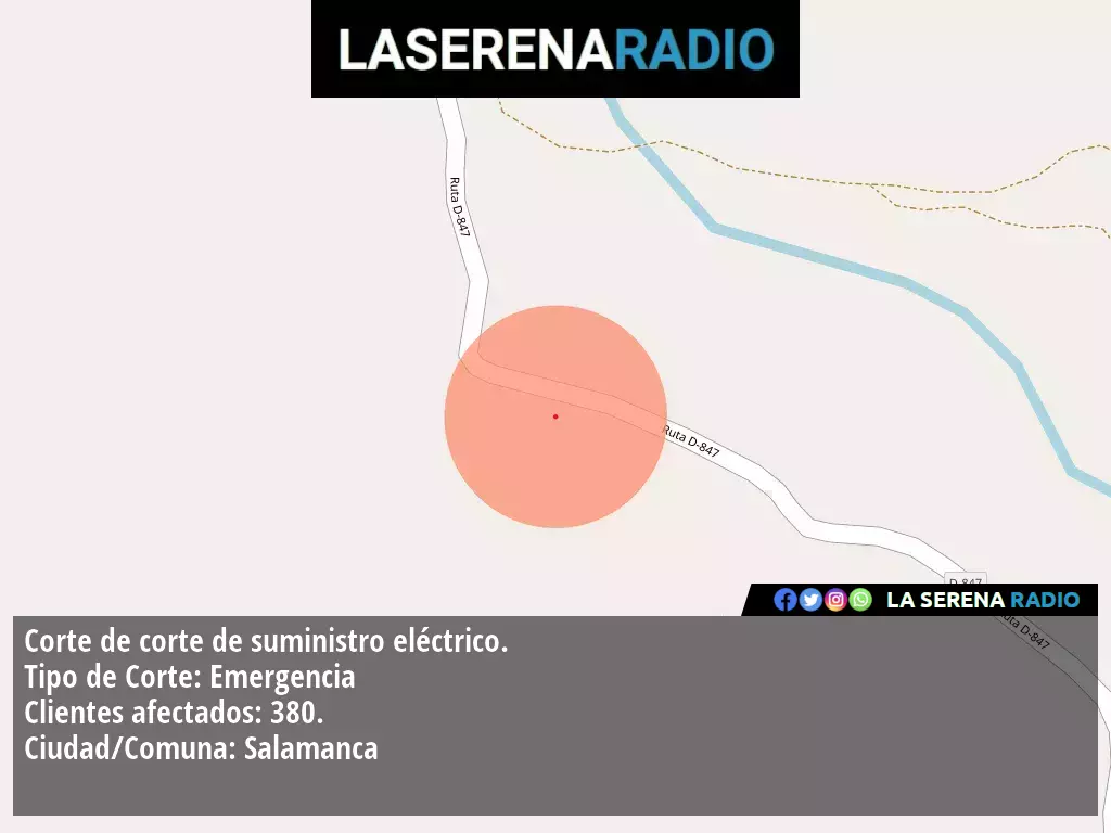 Corte de suministro eléctrico afecta a 380 clientes en Salamanca