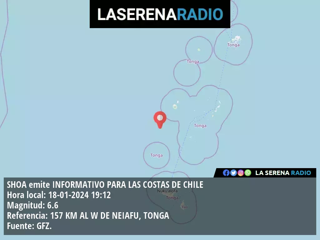 SHOA emite informativo para las costas de Chile