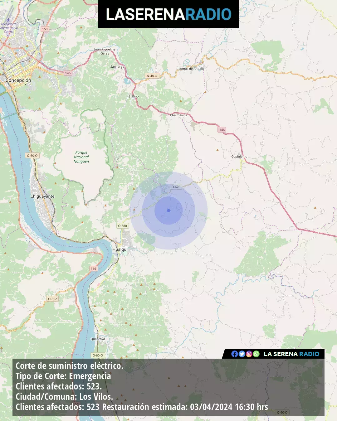 Sismo de mediana intensidad a 19 kilómetros al sureste de Concepción