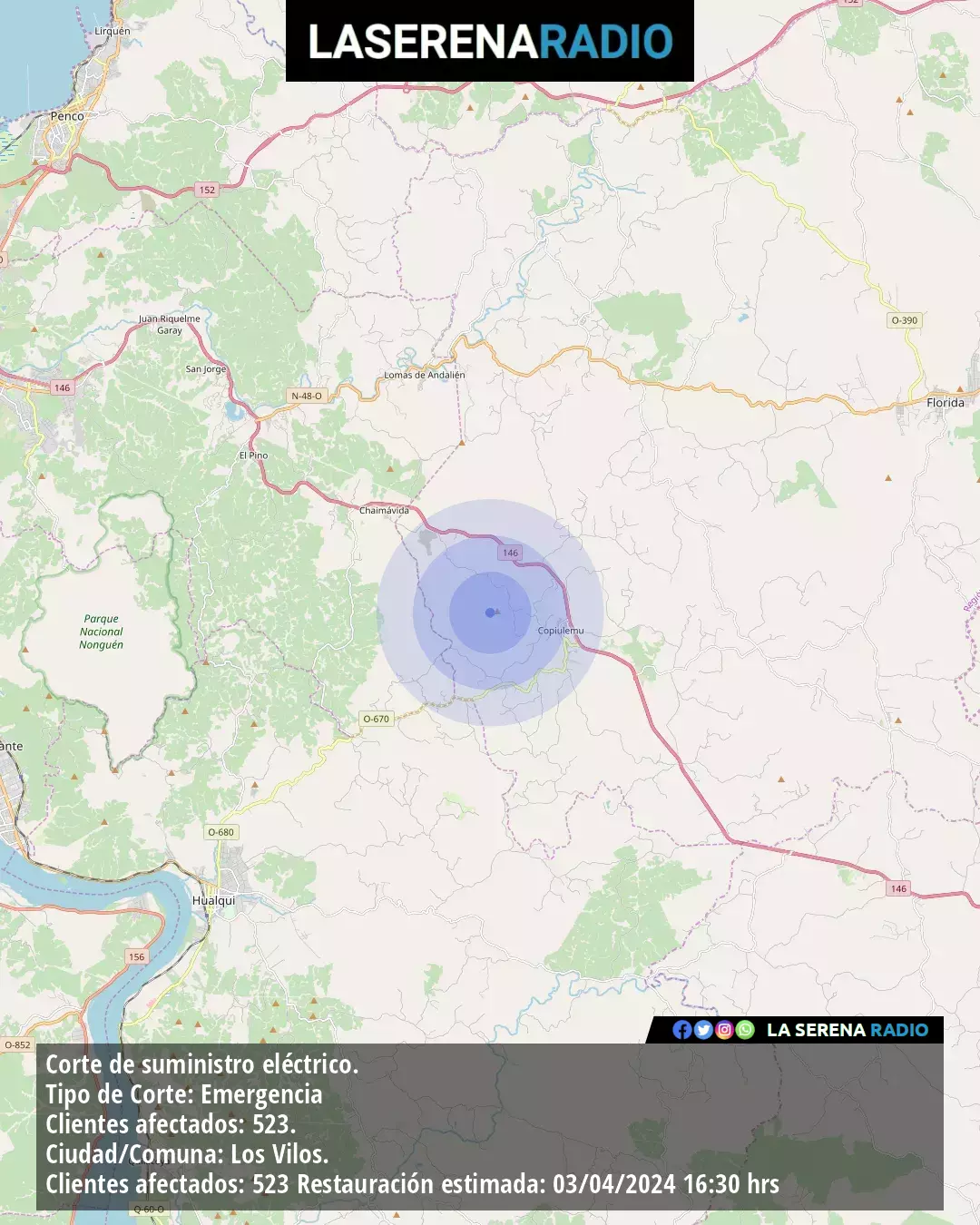 Sismo de mediana intensidad a 20 kilómetros al este de Concepción