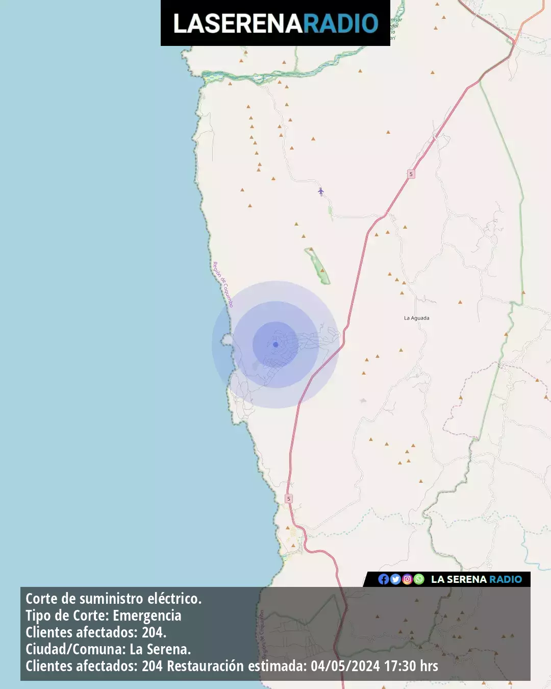 Sismo de menor intensidad a 38 kilómetros al oeste de Punitaqui