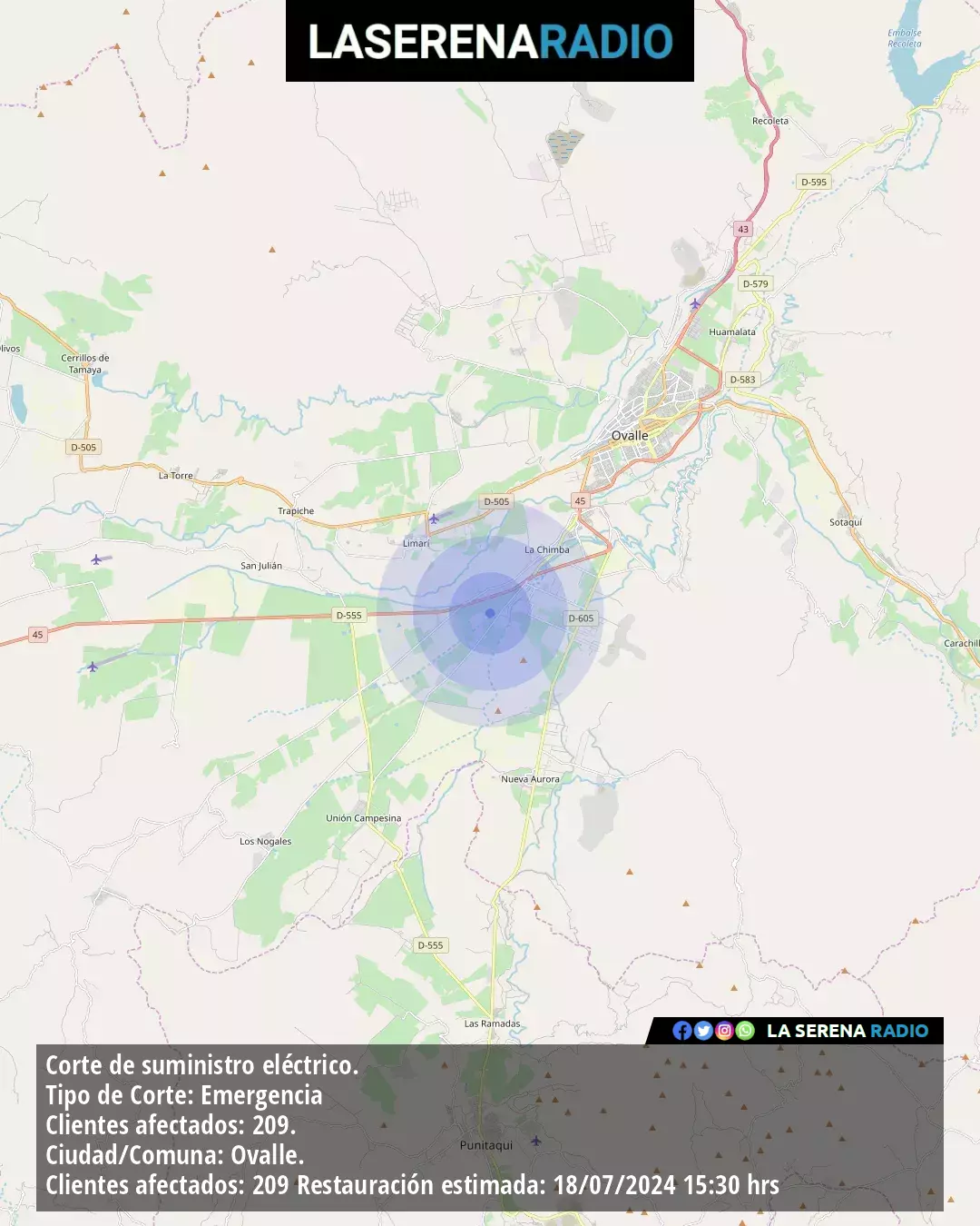 Sismo de mediana intensidad a 8 kilómetros al suroeste de Ovalle