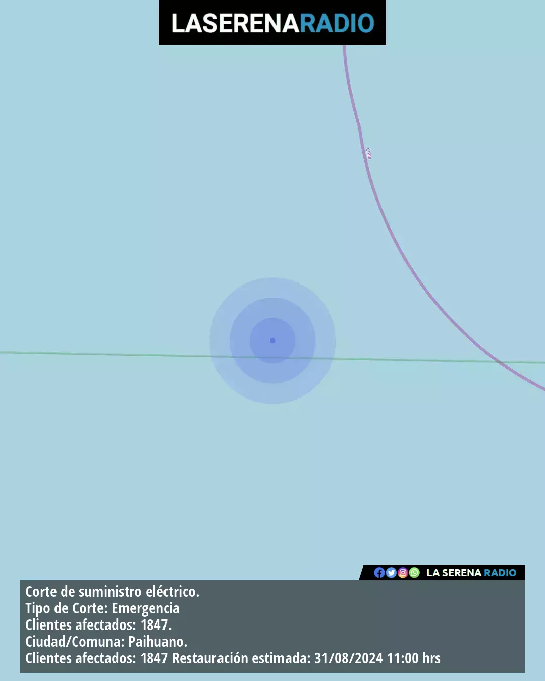 Sismo de mediana intensidad a 58 kilómetros al oeste de La Serena