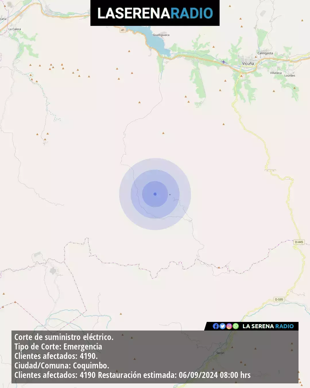 Sismo de mediana intensidad a 18 kilómetros al suroeste de Vicuña