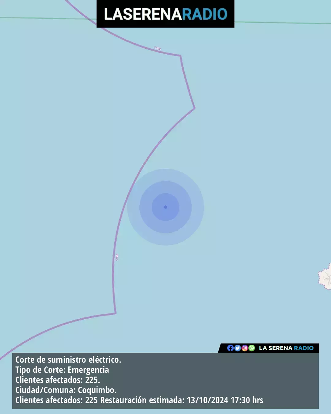 Sismo de menor intensidad a 33 kilómetros al oeste de La Serena