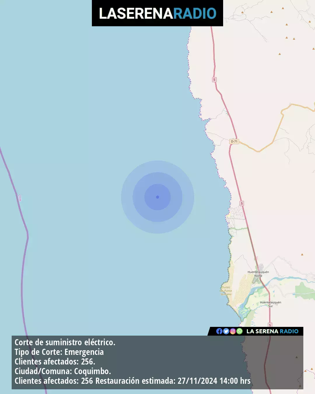 Sismo de menor intensidad a 22 kilómetros al suroeste de Canela Baja